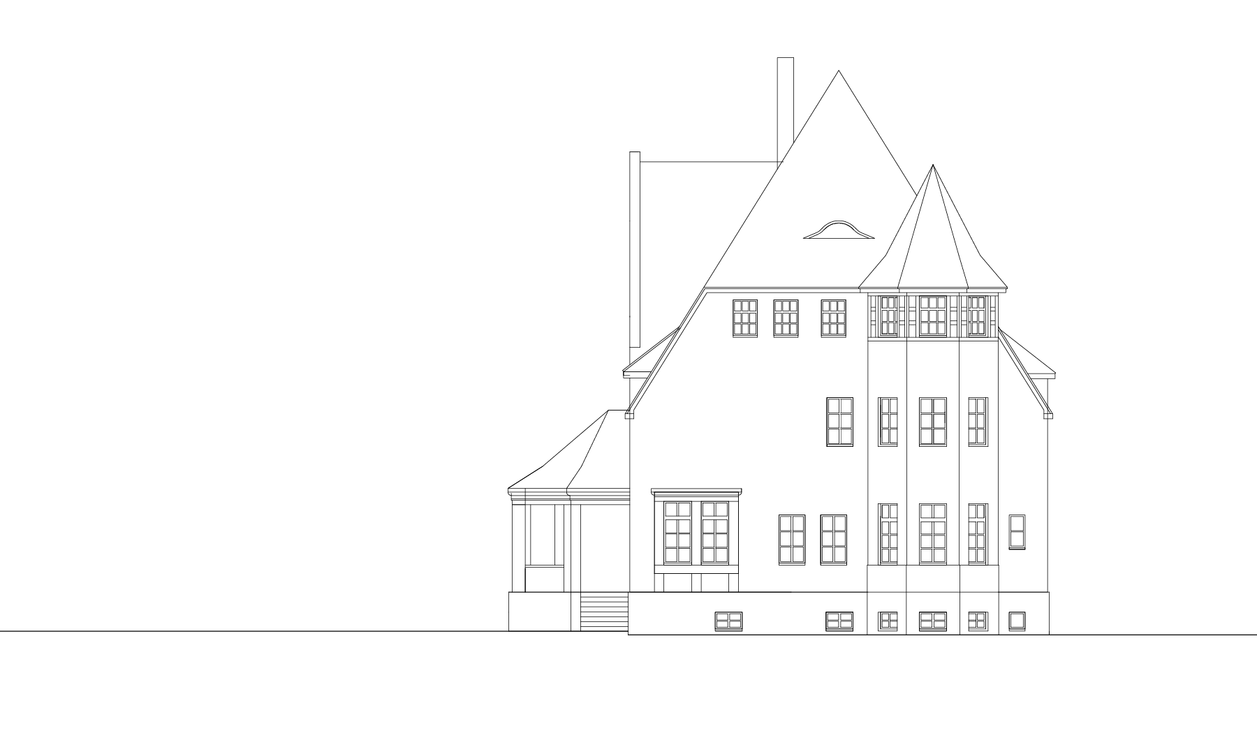 Ansicht, Nordseite, Villa Hergt, Mellingen